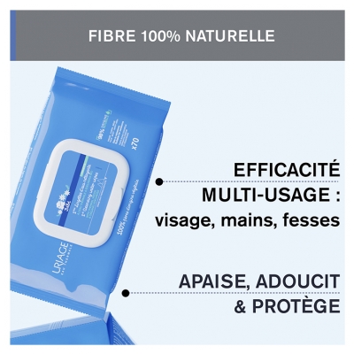 Uriage Bébé 1ères Lingettes d'Eau Nettoyante 70 Lingettes