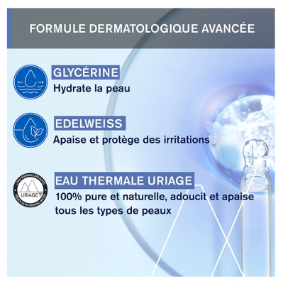 Uriage Bébé 1ères Lingettes d'Eau Nettoyante 70 Lingettes