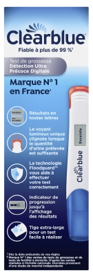 Clearblue Test de Grossesse Détection Ultra Précoce Digital