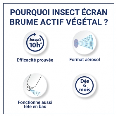 Insect Ecran Actif Végétal Brume Anti-Moustiques Lot de 2 x 100 ml
