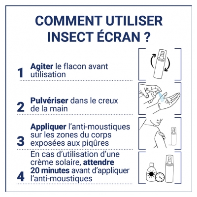 Insect Ecran Anti-Moustiques Spray Répulsif Peau Zones Infestées Lot de 2 x 100 ml