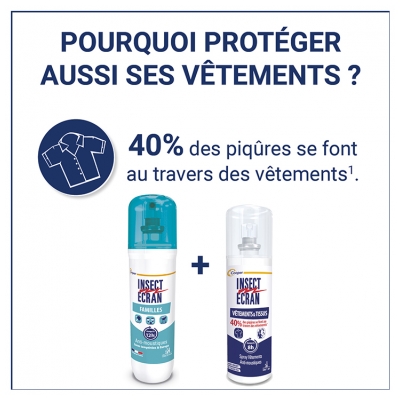 Insect Ecran Anti-Moustiques Spray Répulsif Peau Familles Lot de 2 x 100 ml