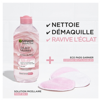 Garnier SkinActive Solution Micellaire Tout en 1 Eau de Rose 400 ml