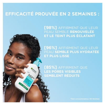 Garnier PureActive Gel Nettoyant Moussant à l'Acide Hyaluronique 250 ml