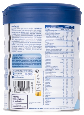 Physiolac Nourrissons 1 0 à 6 Mois 800 g