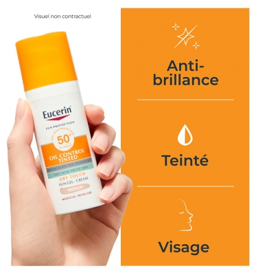 Eucerin Sun Protection Oil Control Gel-Crème Teintée Médium SPF50+ 50 ml