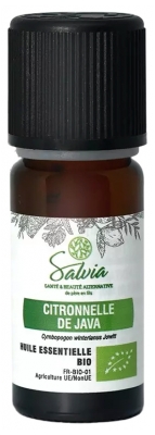 Salvia Nutrition Lemongrass Essential Oil Organic 10 ml Salvia Nutrition Lemongrass Essential Oil Organic 10 ml