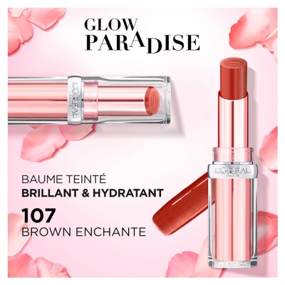L'Oréal Paris Glow Paradise Baume à Lèvres Teinté 8 g - Teinte : 107 Brown Enchanté