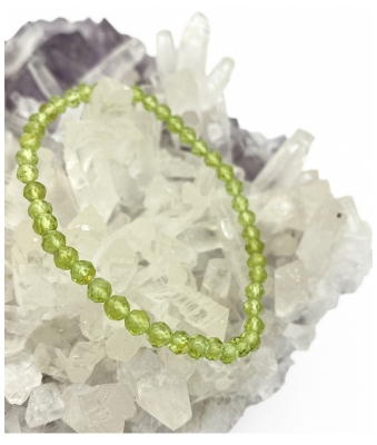 Natura Square Bracciale di Peridoto Sfaccettato