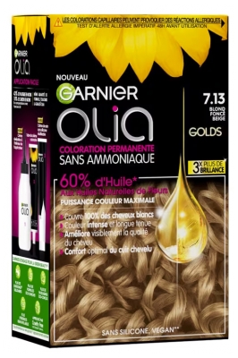 Garnier Olia Ammonia-Free Permanent Hair Colour 120 g - Hair Colour: 7.13 Dark blond Beige Garnier Olia Ammonia-Free Permanent Hair Colour 120 g - Hair Colour: 7.13 Dark blond Beige