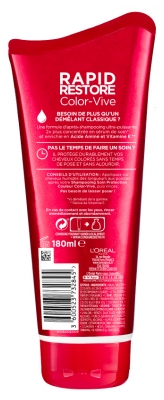 L'Oréal Paris Elseve Color-Vive Rapid Restore Après-Shampoing Intensif 180 ml