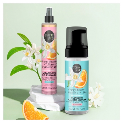 Organic Shop Pianka Oczyszczająca z Kwiatem Pomarańczy 160 ml