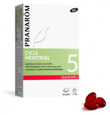 Pranarôm Oléocaps+ 5 Cycle Menstruel Bio 30 Capsules