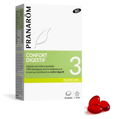 Pranarôm Oléocaps + 3 Confort Digestif Bio 30 Capsule