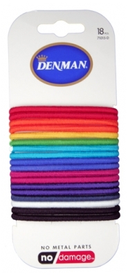 Denman 18 Elastic Bands Assorted Colors 4 mm Denman 18 Elastic Bands Assorted Colors 4 mm