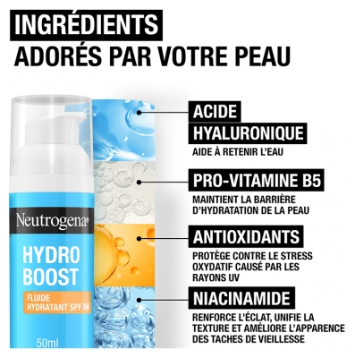 Neutrogena Hydro Boost Fluide Hydratant Sans Parfum SPF50 50 ml