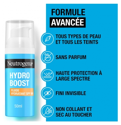 Neutrogena Hydro Boost Fluide Hydratant Sans Parfum SPF50 50 ml