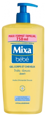 Mixa Bébé 2in1 Body and Hair Gel 750 ml Mixa Bébé 2in1 Body and Hair Gel 750 ml