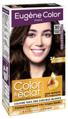 Eugène Color Color & Eclat - Les Naturelles Bardzo Długo Utrzymująca Się Trwała Farba do Włosów - Kolor: 30 Ciemny kasztan Eugène Color Color & Eclat - Les Naturelles Bardzo Długo Utrzymująca Się Trwała Farba do Włosów - Kolor: 30 Ciemny kasztan
