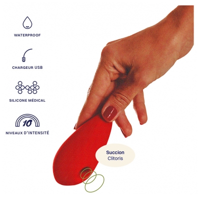 Puissante Vibromasseur Mini Coco - Couleur : Rouge