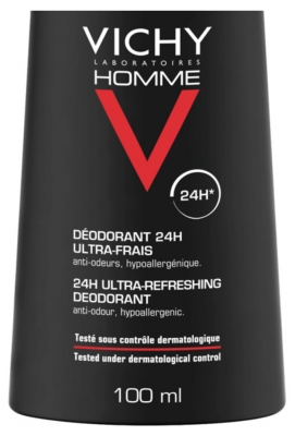 Vichy Homme Déodorant Ultra-Frais 24H Vaporisateur Lot de 2 x 100 ml
