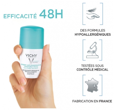 Vichy Traitement Anti-Transpirant 48H Lot de 2 x 50 ml