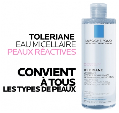 La Roche-Posay Tolériane Eau Micellaire Lot de 2 x 400 ml