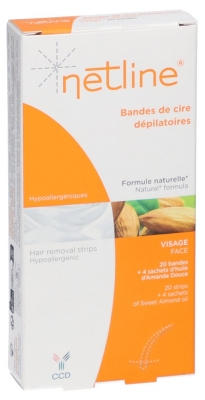 Netline Face Depilatory Wax Strips 20 Strips Netline Face Depilatory Wax Strips 20 Strips