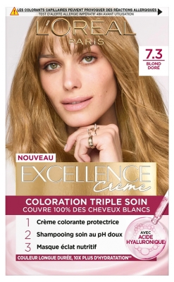 L'Oréal Paris Excellence Cream Triple Care Colour 192 ml - Kolor: 7.3 Złoty Blond L'Oréal Paris Excellence Cream Triple Care Colour 192 ml - Kolor: 7.3 Złoty Blond