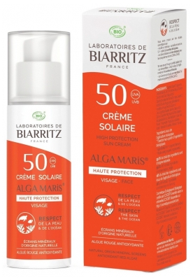 Laboratoires de Biarritz Organic Alga Maris Face Sunscreen SPF50 50ml