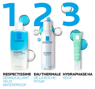 La Roche-Posay Respectissime Démaquillant Yeux Waterproof Lot de 2 x 125 ml