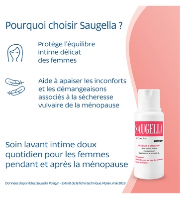Saugella Poligyn Soin Lavant Intime Lot de 2 x 250 ml