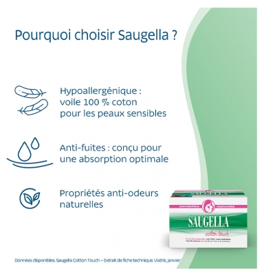 Saugella Cotton Touch 10 Serviettes Maternité