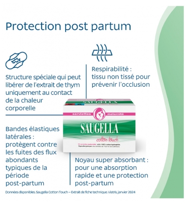 Saugella Cotton Touch 10 Serviettes Maternité