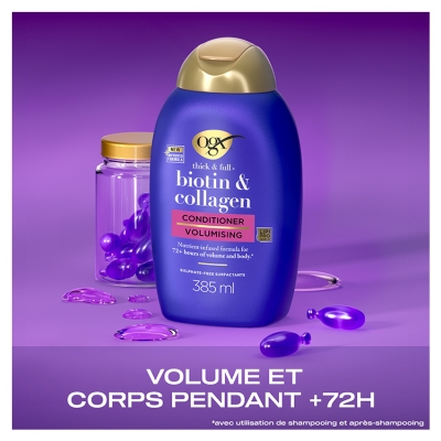 Ogx Après-Shampoing Biotine et Collagène 385 ml