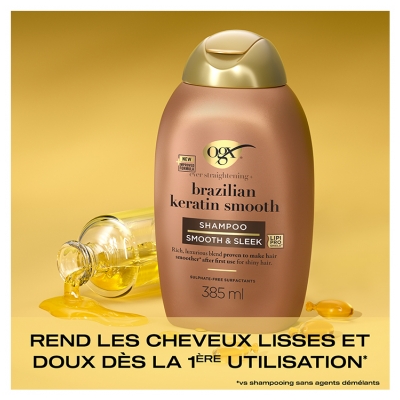 Ogx Shampoing Kératine du Brésil 385 ml