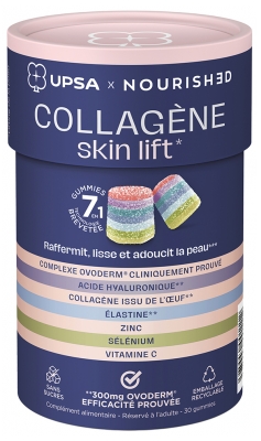 UPSA x Nourished Collagène Skin Lift 7-en-1 30 Gummies UPSA x Nourished Collagène Skin Lift 7-en-1 30 Gummies