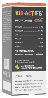 Aragan Synactifs KidActifs Multivitamin Syrup 125 ml Aragan Synactifs KidActifs Multivitamin Syrup 125 ml