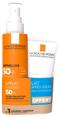 La Roche-Posay Anthelios Spray Invisible SPF50+ Avec Parfum 200 ml + Post-UV Exposure Lait Après-Soleil 75 ml Offered La Roche-Posay Anthelios Spray Invisible SPF50+ Avec Parfum 200 ml + Post-UV Exposure Lait Après-Soleil 75 ml Offered