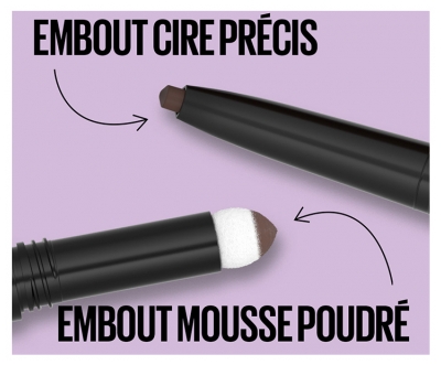 Maybelline New York Express Brow Satin Duo Crayon Sourcils + Poudre 1,9 g - Teinte : Dark Brown