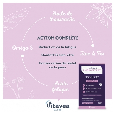 Vitavea Manhaé Ménopause 120 Capsules dont 1 Mois Offert