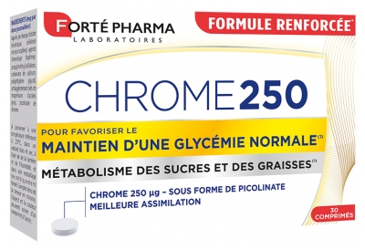 Forté Pharma Chrome 250 µg 30 Tablets Forté Pharma Chrome 250 µg 30 Tablets
