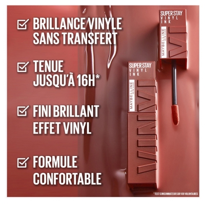 Maybelline New York Superstay Vinyl Ink Encre à Lèvres 4,2 ml - Teinte : 135 Fearless
