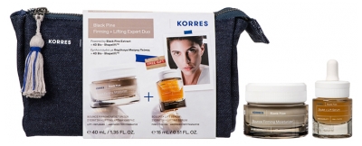 Korres Black Pine Crème Rebond Raffermissante et Repulpante 40 ml + Sérum Rebond Liftant & Raffermissant 15 ml Offert