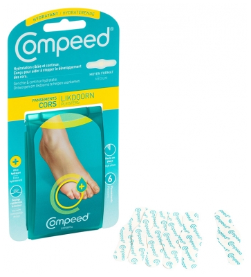 Compeed Corns Moisturising Plaster Medium Size 6 Plasters