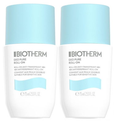 Biotherm Deo Pure Antiperspirant Roll-On 2 x 75ml Biotherm Deo Pure Antiperspirant Roll-On 2 x 75ml