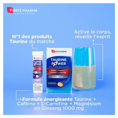 Forté Pharma Taurine Power 30 Comprimés Effervescents