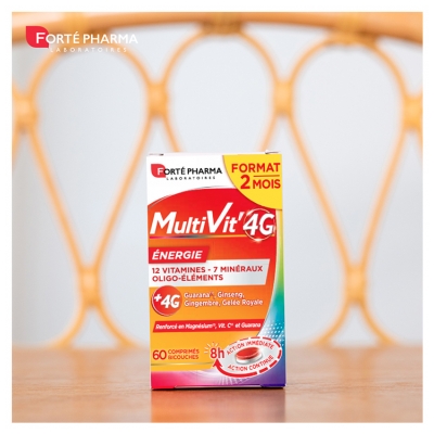 Forté Pharma MultiVit'4G Energy 60 Two-Layer Tablets