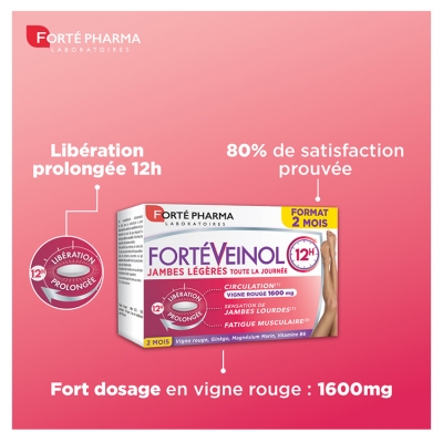 Forté Pharma FortéVeinol 12 Godzin 60 Tabletek