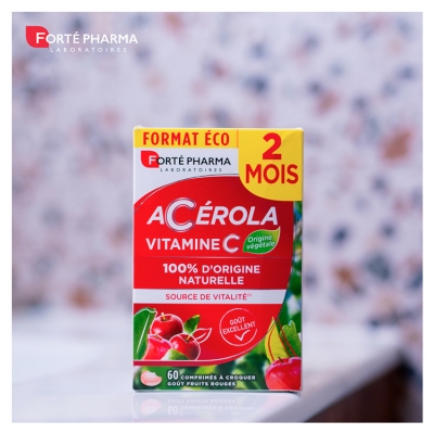 Forté Pharma Energy Acerola 60 Tablets to Crunch